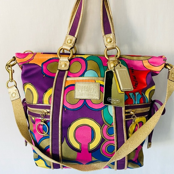 Coach Handbags - EUC RARE Coach Poppy Ltd Ed. Glam tote